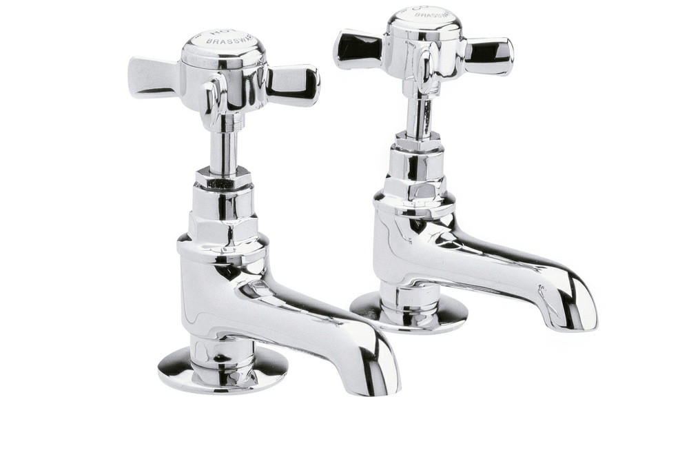 Chrome Beaumount Traditional Crosshead Basin Taps From tradebathrooms.com