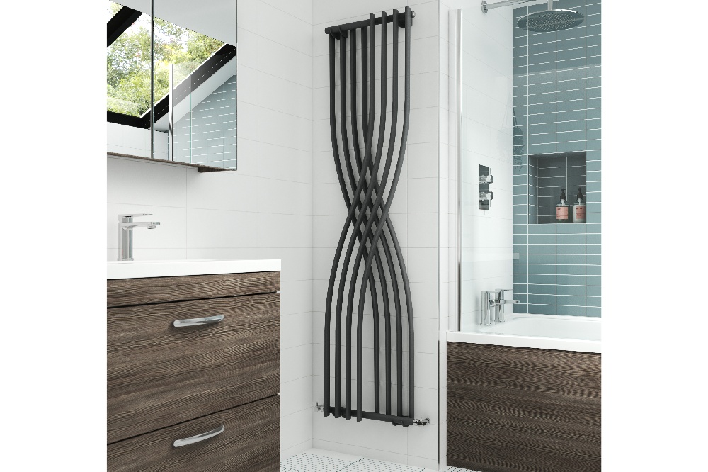 Selective Radiator Curve Anthracite Xcite Curved Double Panel Designer Radiator 1775x450mm From ...